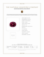 3.26 Ct. Pinkish Red Rubellite Tourmaline from Mozambique Scan Report