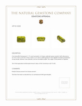 1.73 Ct. Peridot from Pakistan Appraisal