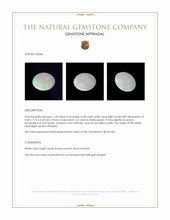 1.09 Ct. Multi Color Cabochon White Opal (Light Opal) from Ethiopia Appraisal