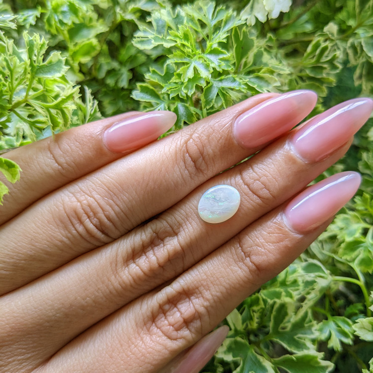 1.09 Ct. Cabochon White Opal from Ethiopia