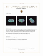 1.44 Ct. Multi Color Semi-Black Opal from Australia Appraisal