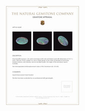 1.44 Ct. Semi-Black Opal from Australia Appraisal