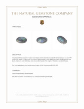2.11 Ct. Multi Color Cabochon Black Opal (Dark Opal) from Ethiopia Appraisal