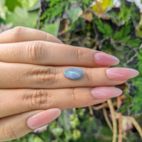 2.11 Ct. Cabochon Black Opal from Ethiopia Life Style
