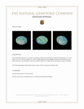 3.13 Ct. Multi Color Semi-Black Opal from Australia Appraisal