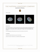 3.61 Ct. Multi Color Crystal Opal (Jelly Opal) from Australia Appraisal