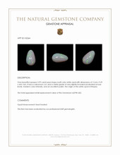 3.99 Ct. Multi Color Cabochon White Opal (Light Opal) from Ethiopia Appraisal