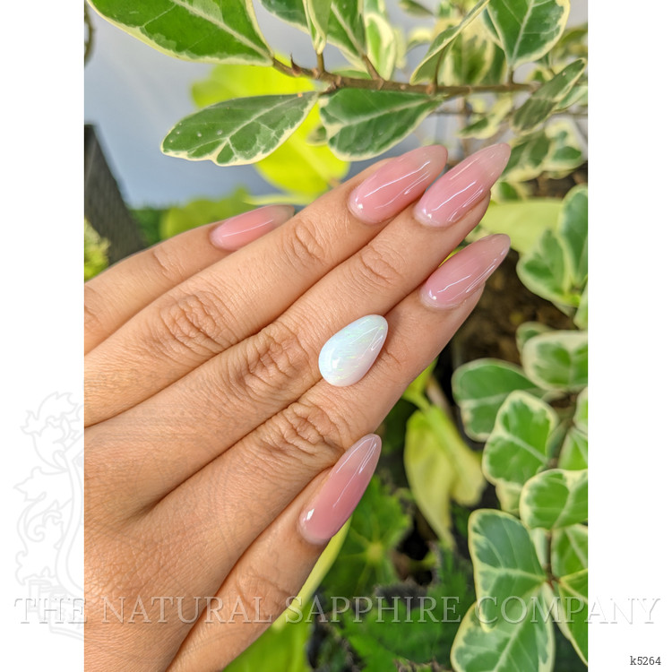 3.99 Ct. Cabochon White Opal from Ethiopia