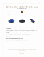 4.12 Ct. Blue Black Opal (Dark Opal) from Australia Appraisal