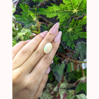 8.66 Ct. Cabochon White Opal from Ethiopia Life Style