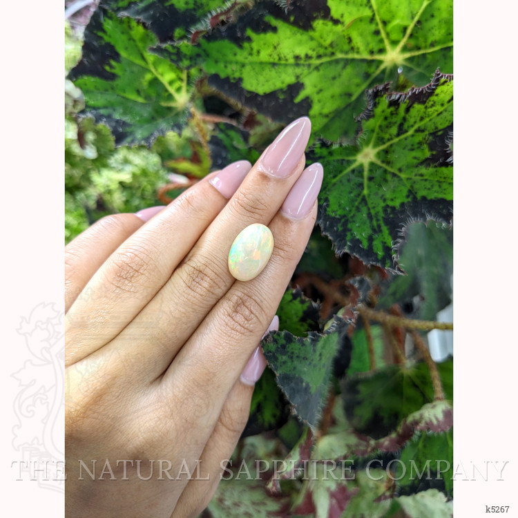 8.66 Ct. Cabochon White Opal from Ethiopia