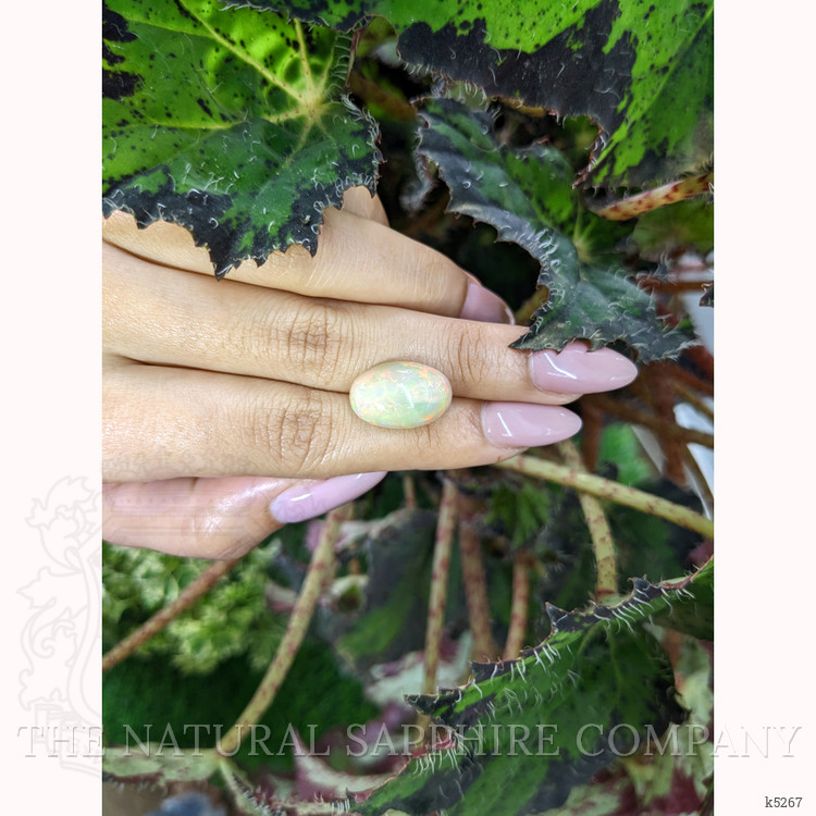 8.66 Ct. Cabochon White Opal from Ethiopia