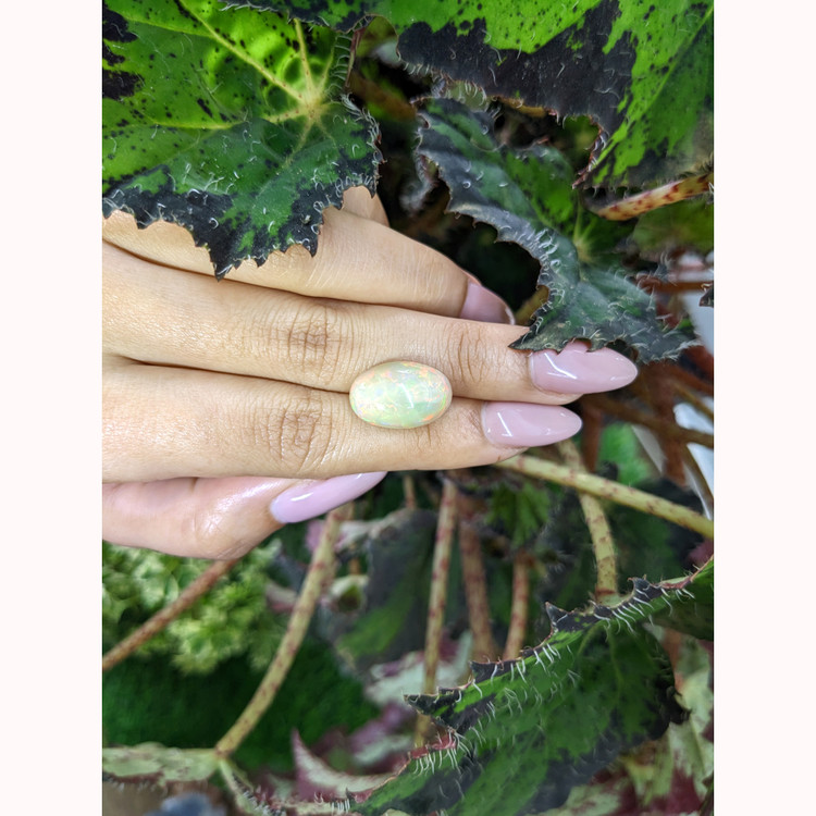 8.66 Ct. Cabochon White Opal from Ethiopia