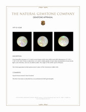 4.13 Ct. Multi Color Cabochon White Opal (Light Opal) from Ethiopia Appraisal