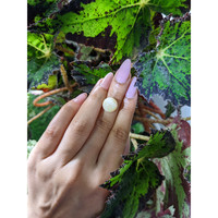 4.13 Ct. Cabochon White Opal from Ethiopia Life Style