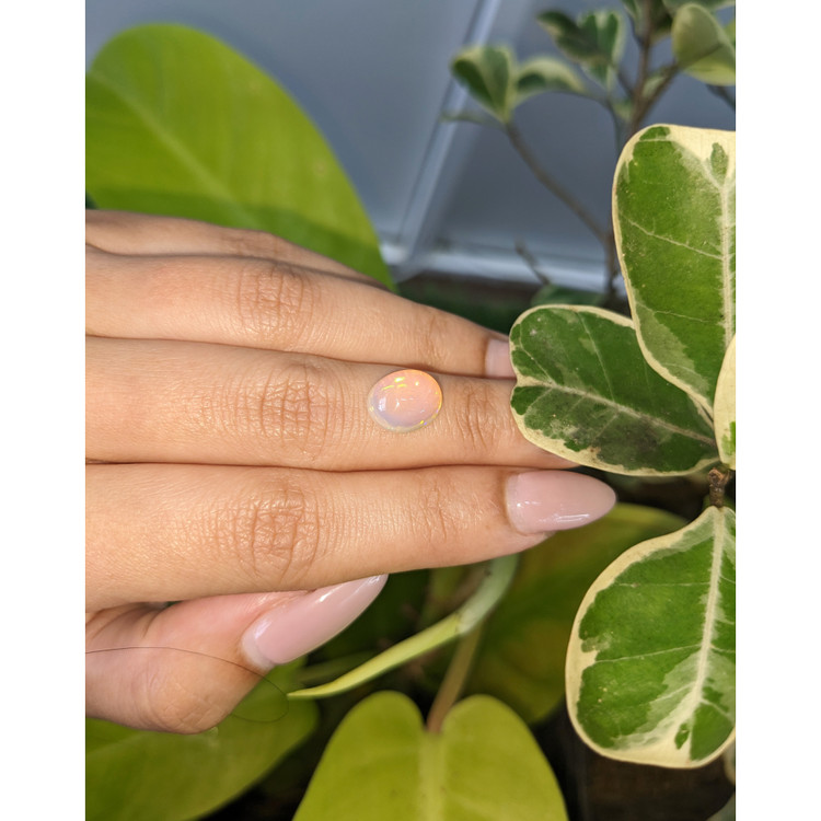 2.97 Ct. Cabochon White Opal from Ethiopia