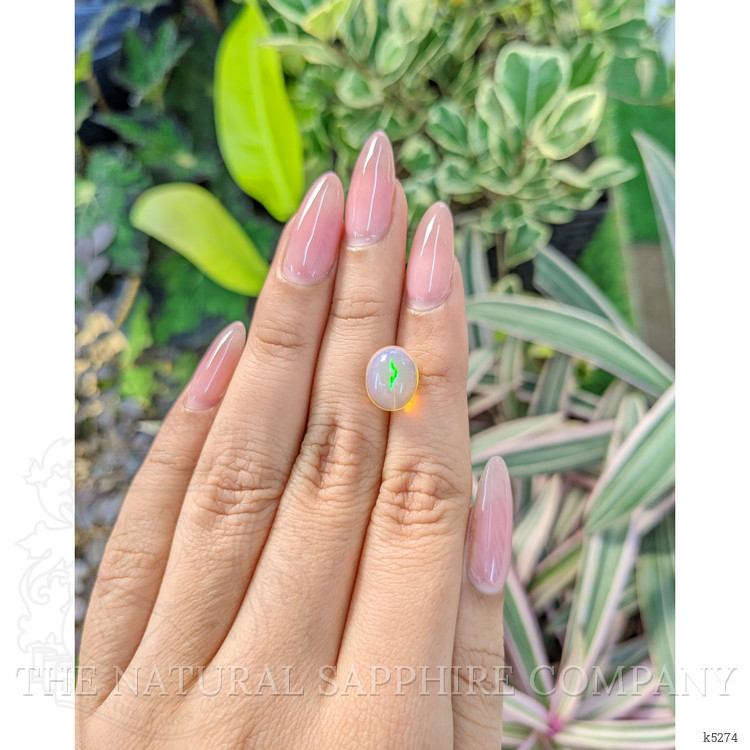 2.97 Ct. Cabochon White Opal from Ethiopia