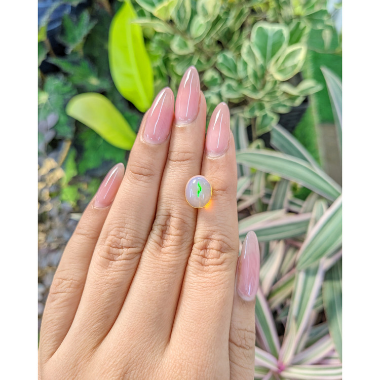 2.97 Ct. Cabochon White Opal from Ethiopia