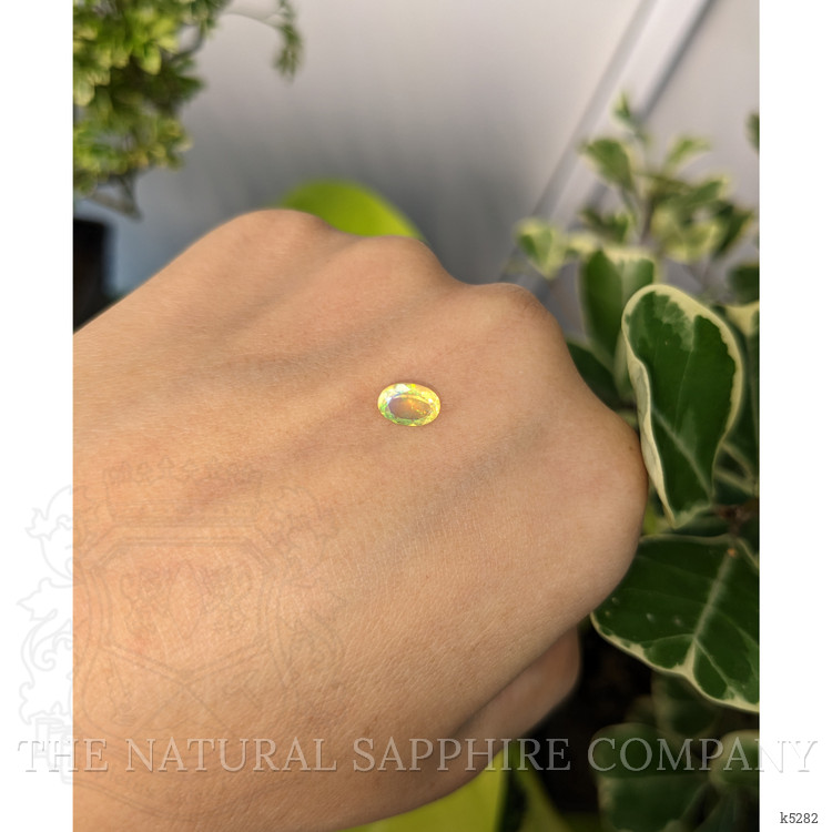 0.55 Ct. Cabochon White Opal from Ethiopia