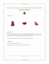 1.24 Ct. Pink Spinel from Tanzania Appraisal