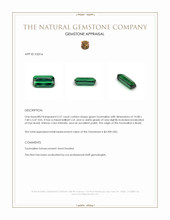 5.27 Ct. Green Tourmaline from Brazil Appraisal