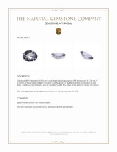 0.35 Ct. Bluish Grey Spinel from Ceylon (Sri Lanka) Appraisal