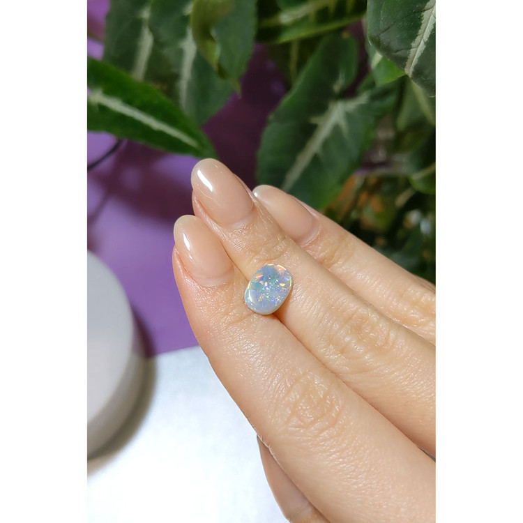 1.49 Ct. Cabochon Semi-Black Opal from Australia