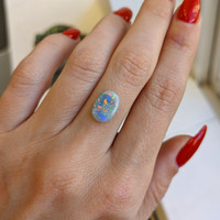 1.49 Ct. Cabochon Semi-Black Opal from Australia Life Style