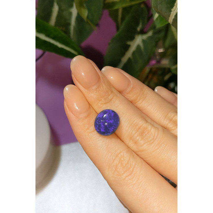 5.96 Ct. Cabochon Black Opal from Australia