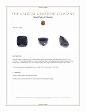 0.78 Ct. Violet Spinel from Ceylon (Sri Lanka) Appraisal