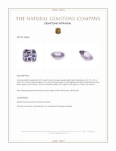 0.95 Ct. Purple Spinel from Ceylon (Sri Lanka) Appraisal