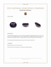 1.03 Ct. Purplish Pink Spinel from Ceylon (Sri Lanka) Appraisal