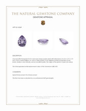 0.53 Ct. Purple Spinel from Ceylon (Sri Lanka) Appraisal