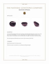 0.94 Ct. Purple Spinel from Ceylon (Sri Lanka) Appraisal