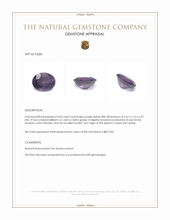 0.82 Ct. Purple Spinel from Ceylon (Sri Lanka) Appraisal