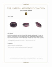 1.24 Ct. Pink Spinel from Ceylon (Sri Lanka) Appraisal