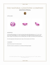1.55 Ct. Pink Spinel from Burma (Myanmar) Appraisal