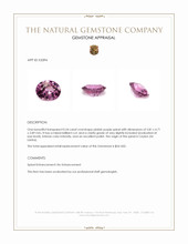 0.54 Ct. Pinkish Purple Spinel from Ceylon (Sri Lanka) Appraisal
