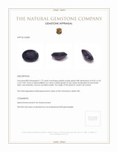 1.72 Ct. Spinel from Ceylon (Sri Lanka) Appraisal