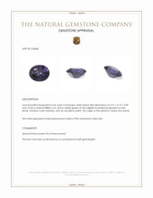0.56 Ct. Violet Spinel from Ceylon (Sri Lanka) Appraisal