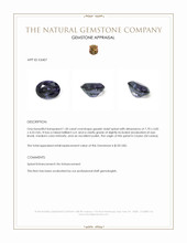 1.50 Ct. Greyish Violet Spinel from Ceylon (Sri Lanka) Appraisal