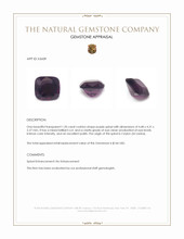 1.20 Ct. Purple Spinel from Ceylon (Sri Lanka) Appraisal