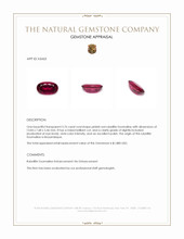 3.76 Ct. Pinkish Red Rubellite Tourmaline from Mozambique Appraisal
