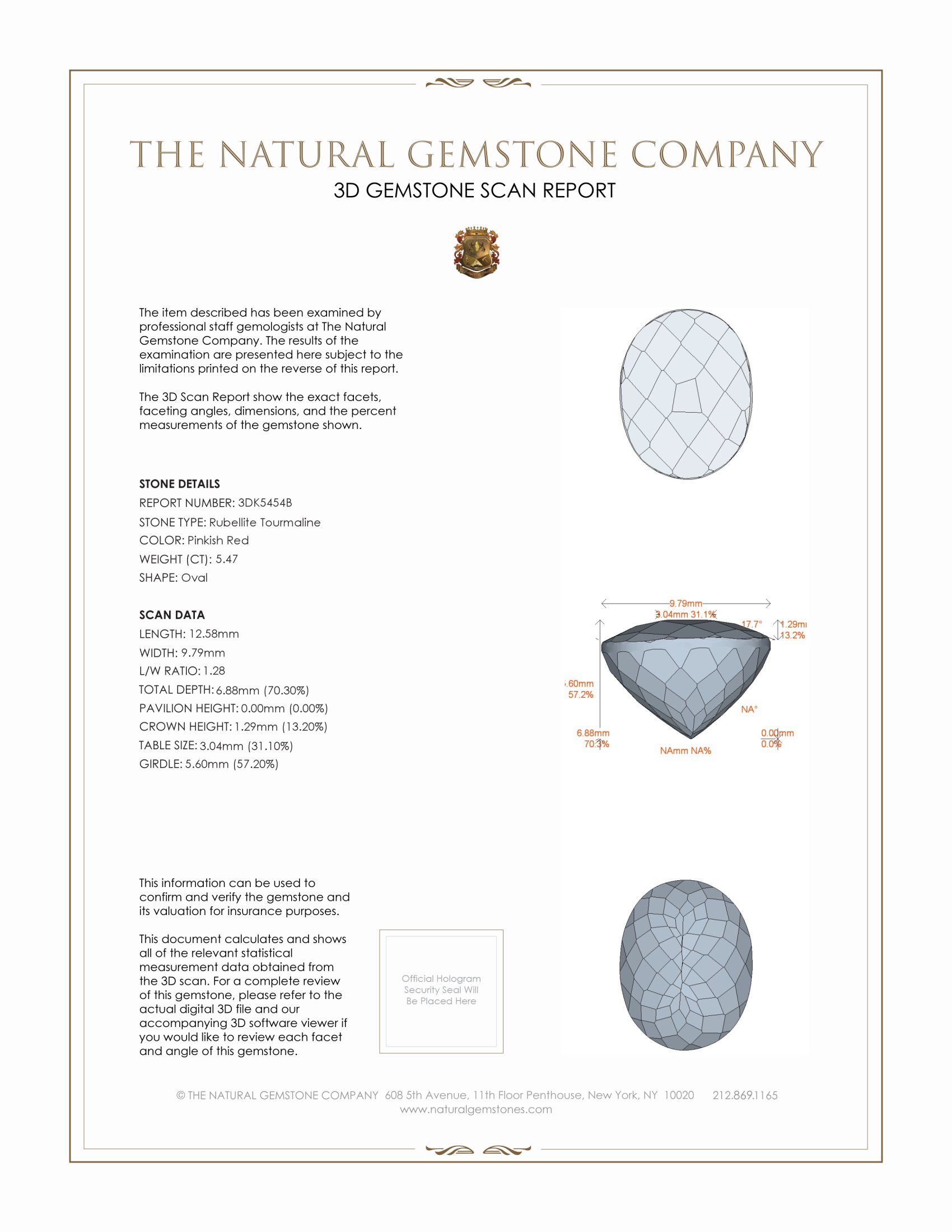 5.47 Ct. Rubellite Tourmaline from Mozambique