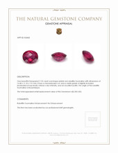 7.35 Ct. Rubellite Tourmaline from Mozambique Appraisal