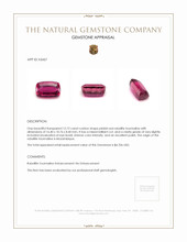 12.72 Ct. Rubellite Tourmaline from Mozambique Appraisal