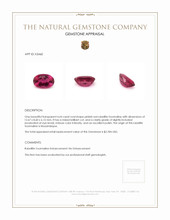 4.64 Ct. Rubellite Tourmaline from Mozambique Appraisal