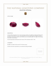 10.57 Ct. Rubellite Tourmaline from Mozambique Appraisal