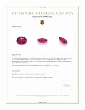4.41 Ct. Rubellite Tourmaline from Mozambique Appraisal