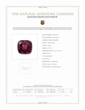 0.96 Ct. Garnet from Ceylon (Sri Lanka) Scan Report